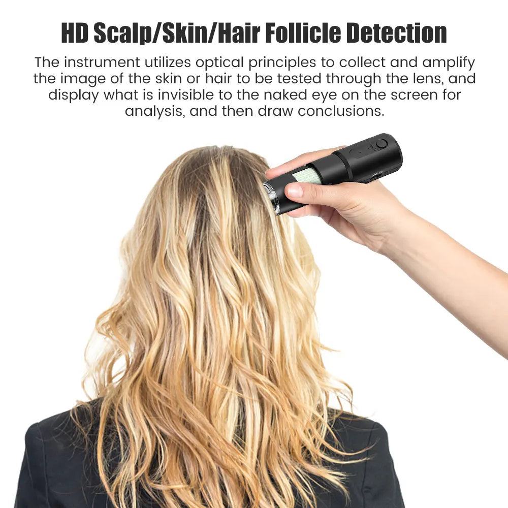 Dermatoscópio Wireless Analisador Pele Couro Cabeludo - Máquina Análise Facial Corporal Microscópio Eletrônico Profissional