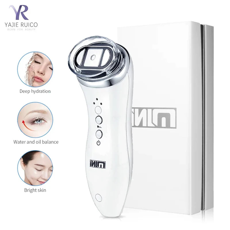 Mini Máquina HIFU Facial para Mulheres - Rejuvenescimento Profissional Queixo Pescoço Olhos Anti-Envelhecimento Aquecimento Portátil