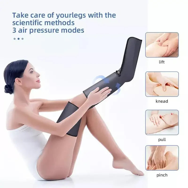 Massageador Elétrico de Pernas e Pés - Pressão de Ar, Shiatsu e Compressão Térmica