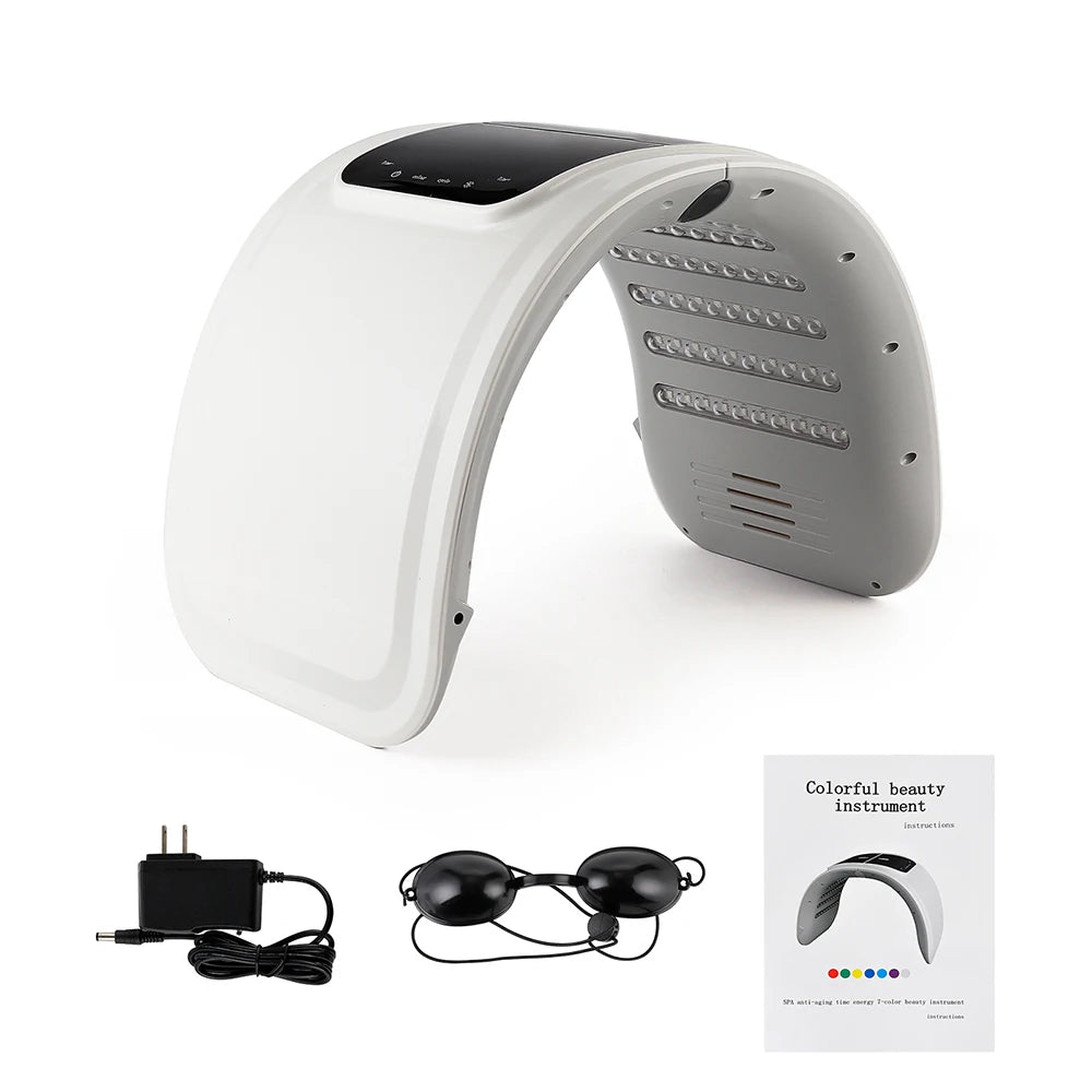 Máquina LED Fóton 7 Cores com Nano Spray - Máscara Hidratante Rosto e Corpo Salão SPA Casa