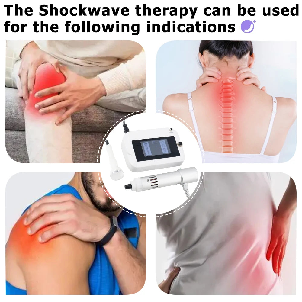 Máquina Terapia Ondas Choque 300MJ - Tratamento DE Fisioterapia Massagem Ultrassónica Alívio Dor