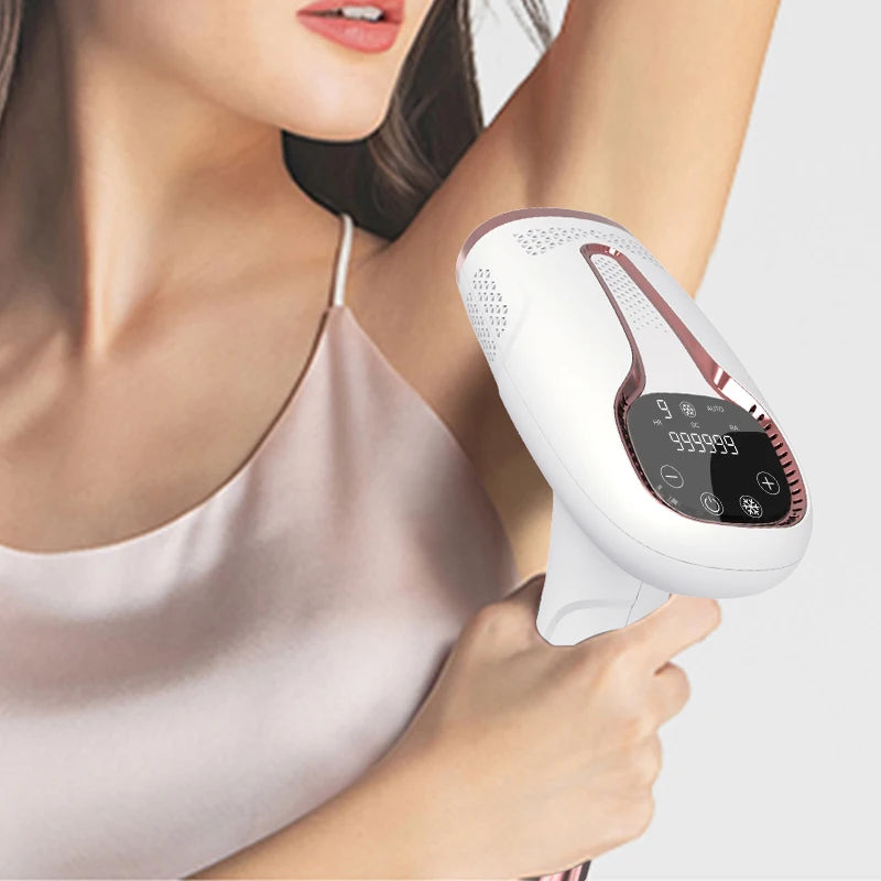 Depilador IPL Laser Feminino Profissional - Luz Pulsada Elétrico Rosto Corpo Biquíni 999.999 Flashes