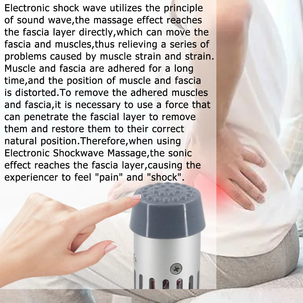 Máquina Terapia Ondas Choque 300MJ - Tratamento DE Fisioterapia Massagem Ultrassónica Alívio Dor