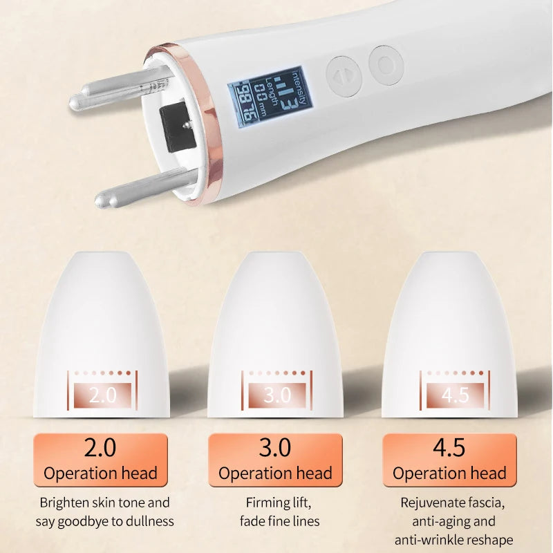 Máquina HIFU Lifting Facial Uso Doméstico - Rejuvenescimento Firmeza Remoção Rugas Anti-Envelhecimento
