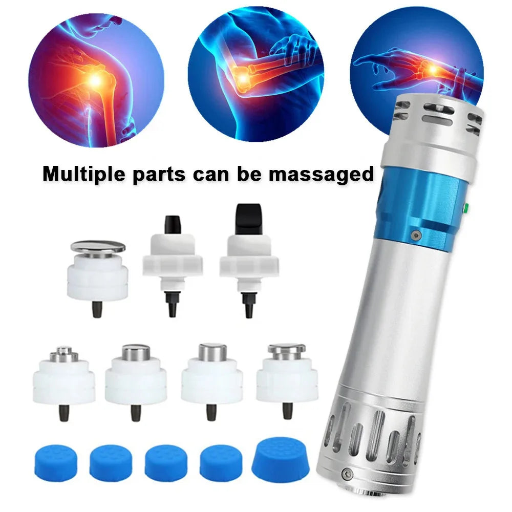 Máquina Terapia Ondas de Choque 300mj - 7 Cabeças Massagem Corporal Fisioterapia Alívio Dor