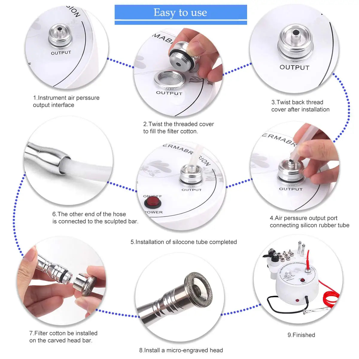 Máquina Microdermoabrasão Diamante Profissional - Peeling Facial Cuidados Pele Remoção Pontos Negros