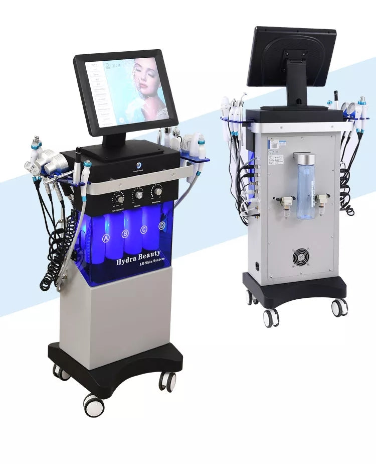 Equipamento Estético Feminino 14 em 1 - Oxigenação Bolhas e Hidrodermabrasão Facial