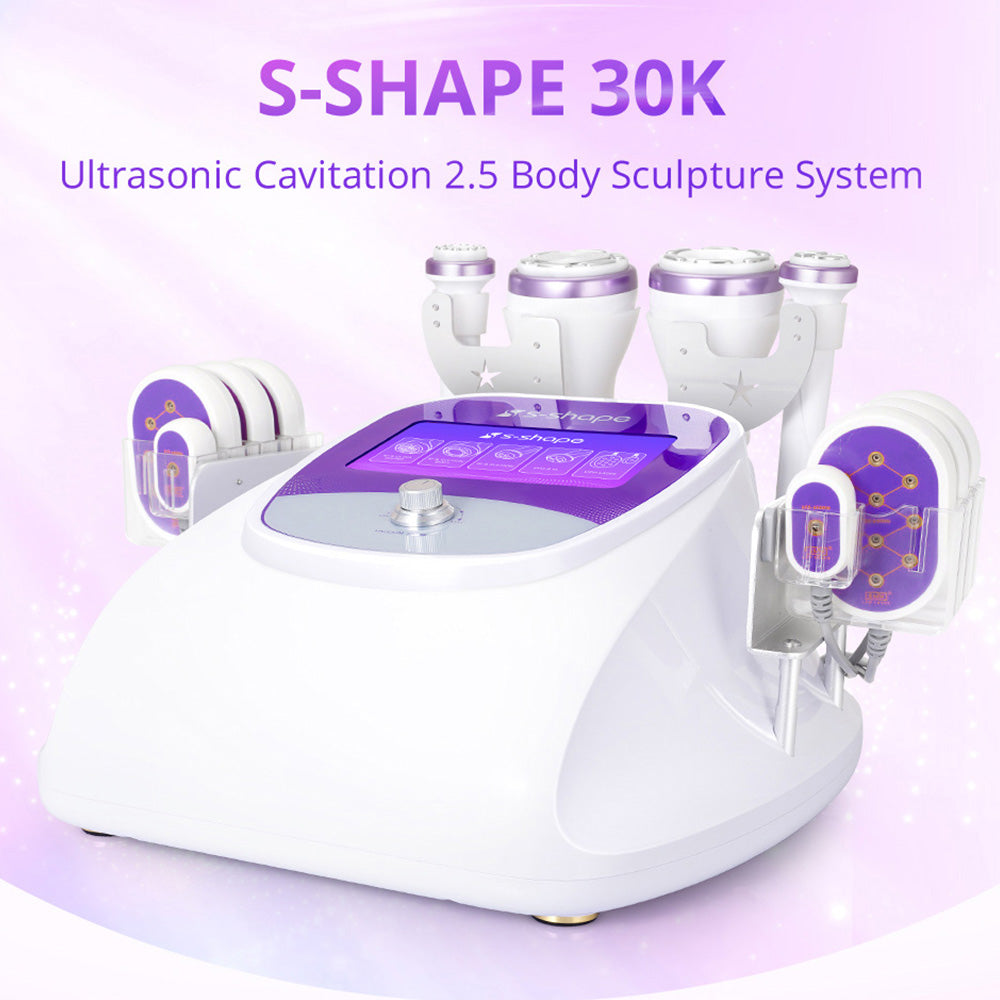 Máquina Cavitação Ultrassónica 5 em 1 - Laser Lipo 30K com Vácuo para Modelagem Corporal