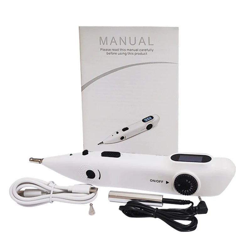 Caneta Acupuntura Eletrónica TENS - Terapia Laser Digital para Massagem e Estimulação Muscular