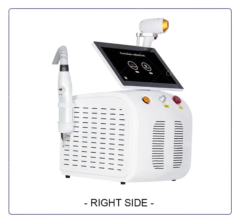 Máquina Laser Diodo Multifuncional 2 em 1 - Depilação e Remoção Tatuagens 3 Comprimentos Onda