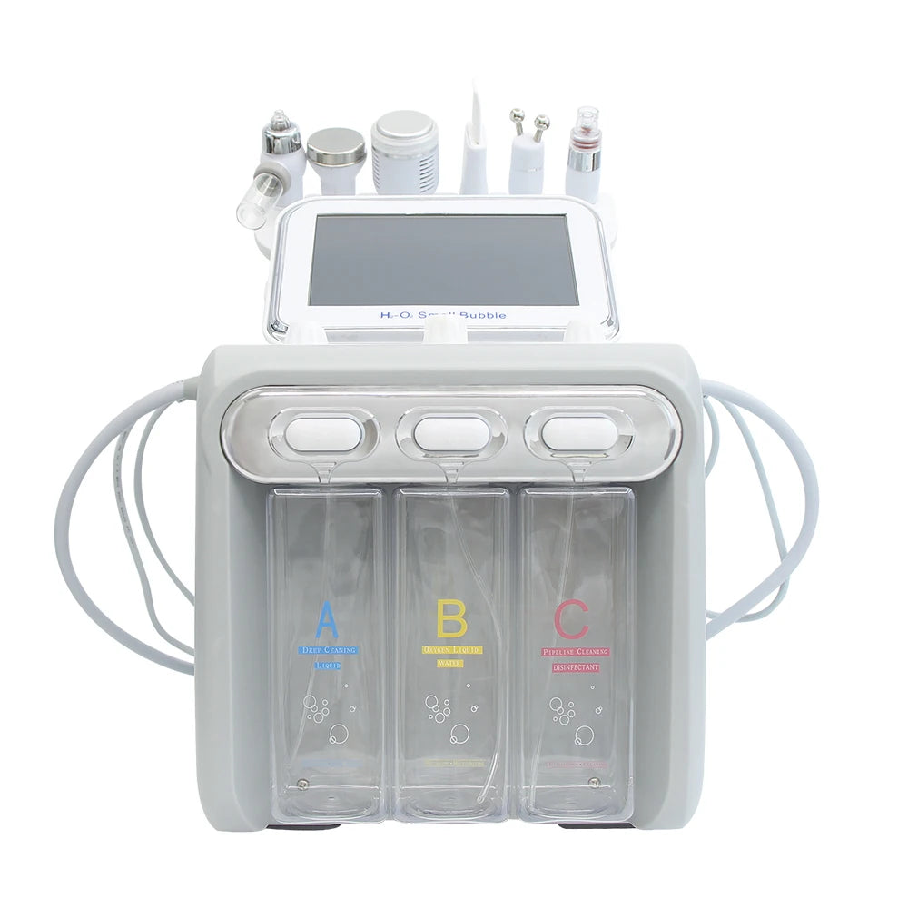 Máquina Hidrodermabrasão Facial H2O2 - Limpeza Profunda com Oxigénio e Peeling Aquático
