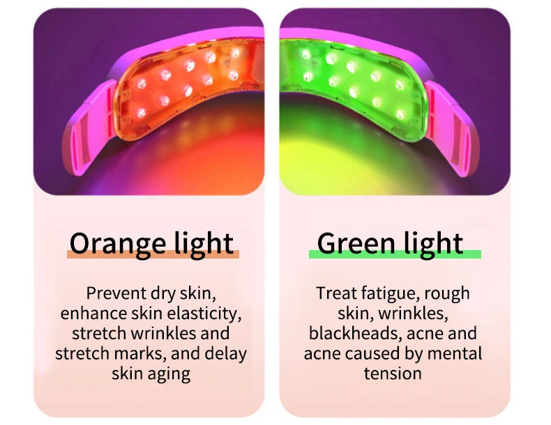 Dispositivo Lifting Facial LED Fototerapia - Massageador Vibracional Aquecido Papada Rosto V