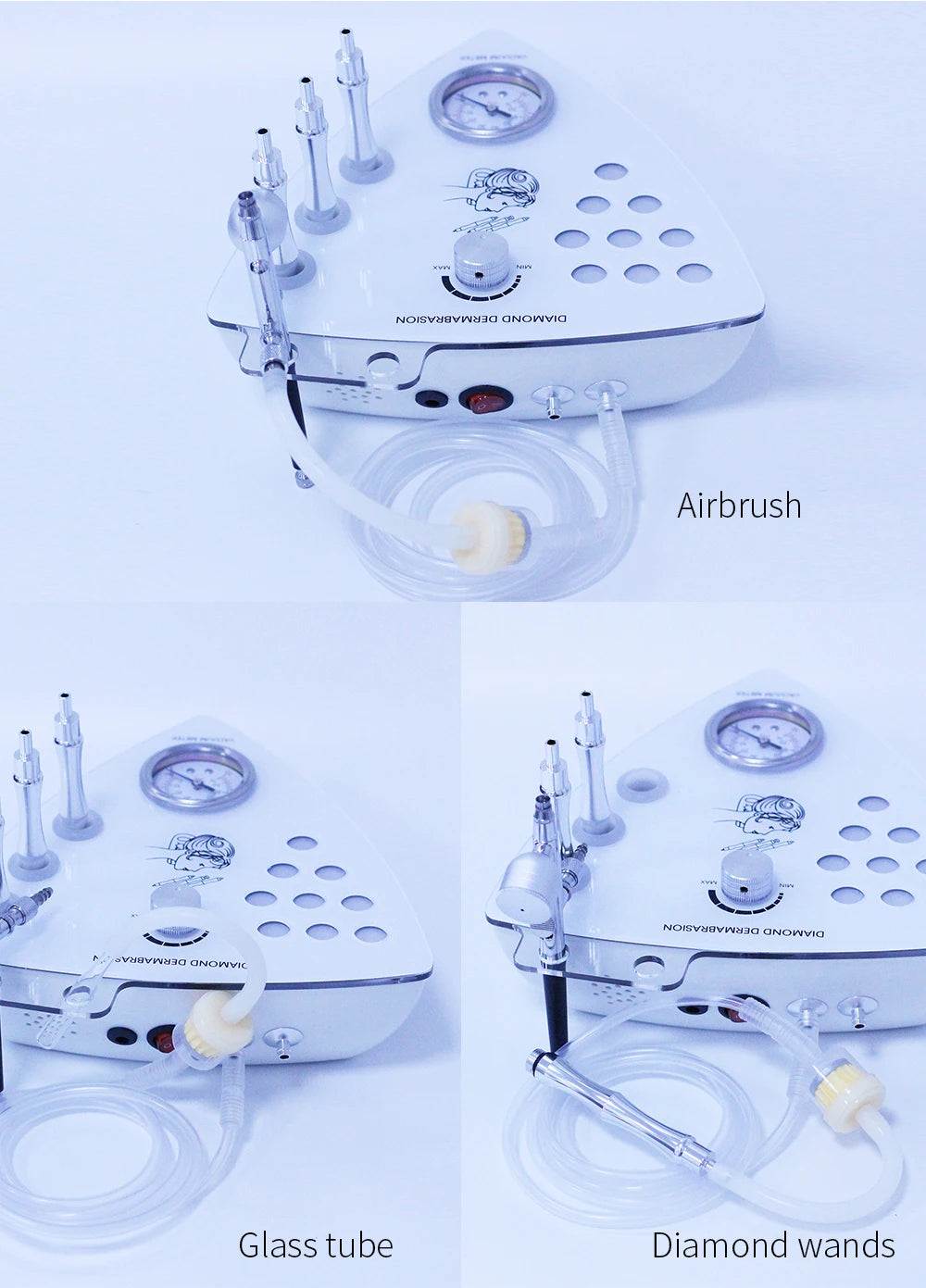 Máquina Microdermoabrasão Facial Beemyi - Pontas Diamante para Rejuvenescimento e Esfoliação