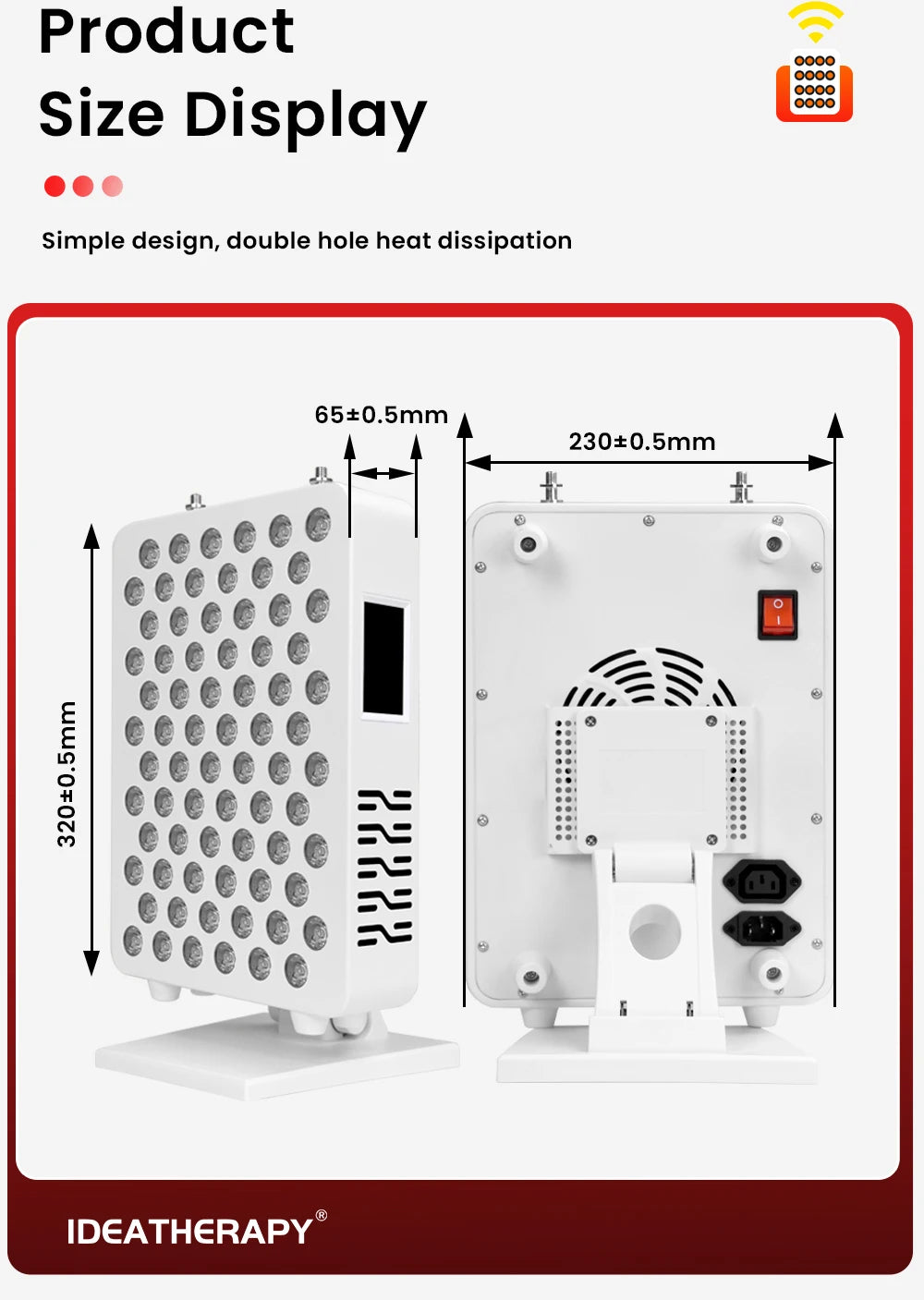Dispositivo LED Terapia Luz Vermelha - Painel Infravermelho Próximo Corpo Inteiro 9 Ondas