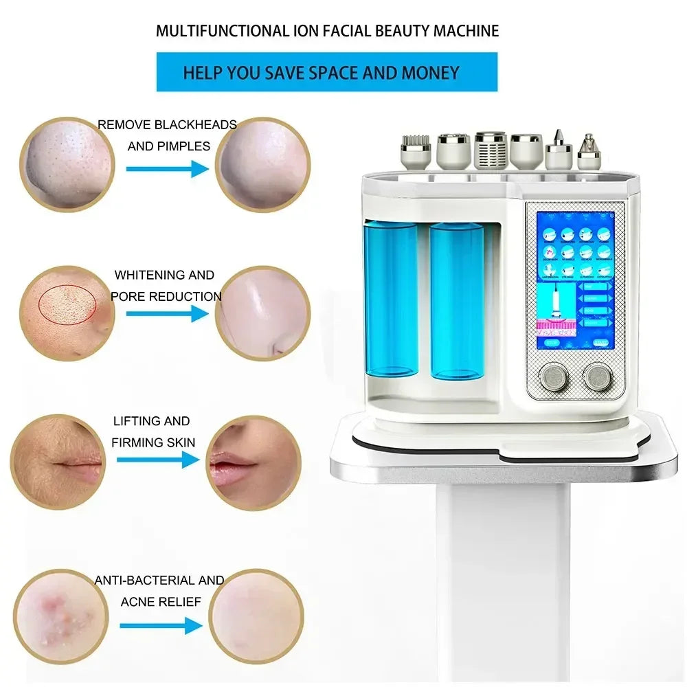 Máquina Hydra Facial Profissional RF Bio Lifting - Microdermoabrasão e Dermoabrasão Aquática