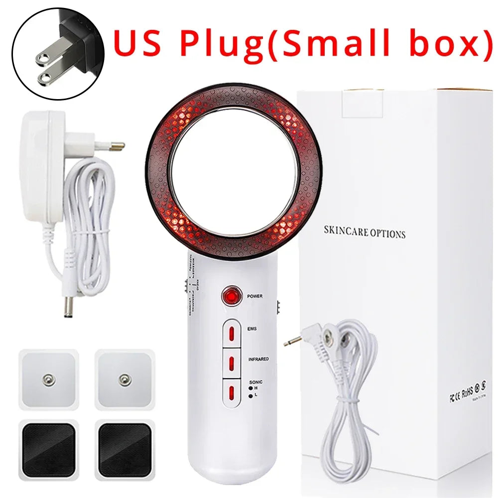 Massageador Ultrassónico 3 em 1 - Cavitação EMS Anti-Celulite com Infravermelho