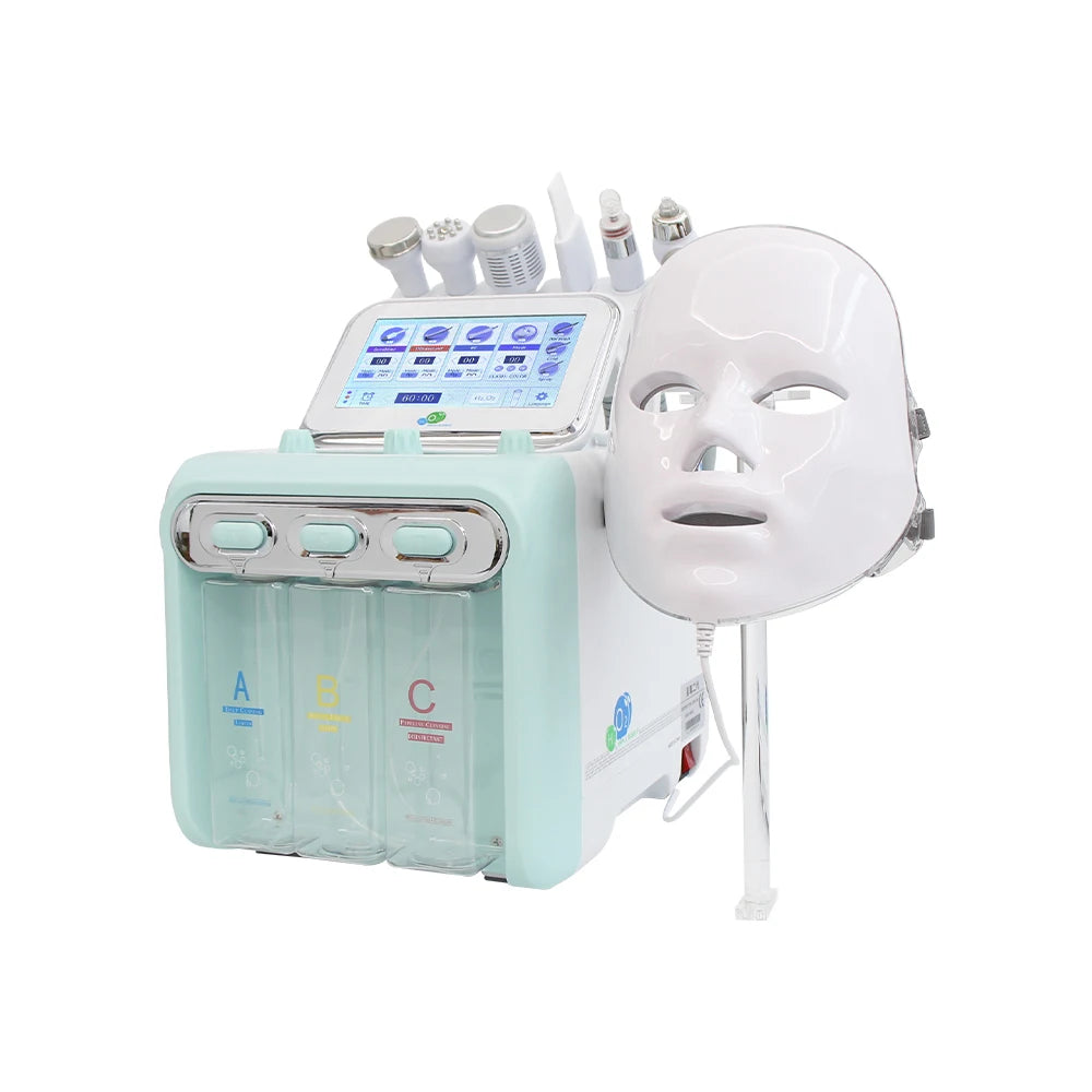 Máquina Hidrodermabrasão Facial H2O2 - Limpeza Profunda com Oxigénio e Peeling Aquático