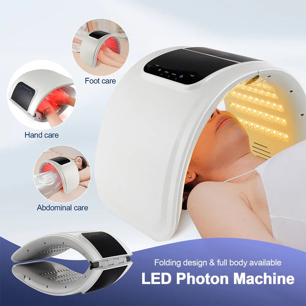 Máquina LED Fóton 7 Cores com Nano Spray - Máscara Hidratante Rosto e Corpo Salão SPA Casa