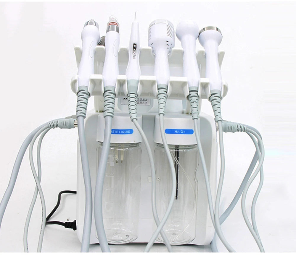 Máquina Hidrodermabrasão Facial H2O2 - Limpeza Profunda com Oxigénio e Peeling Aquático