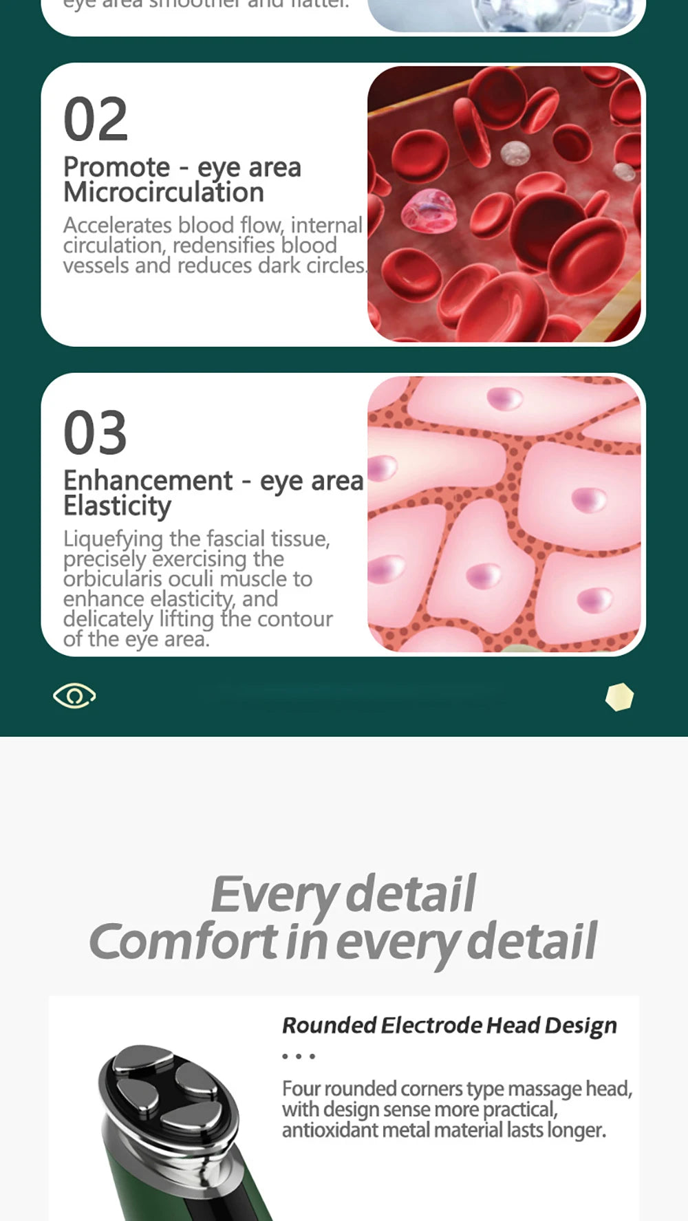 Dispositivo HIFU Anti-Rugas Lifting - Fototerapia Massageador Facial Cuidados Pele Massagem Olhos