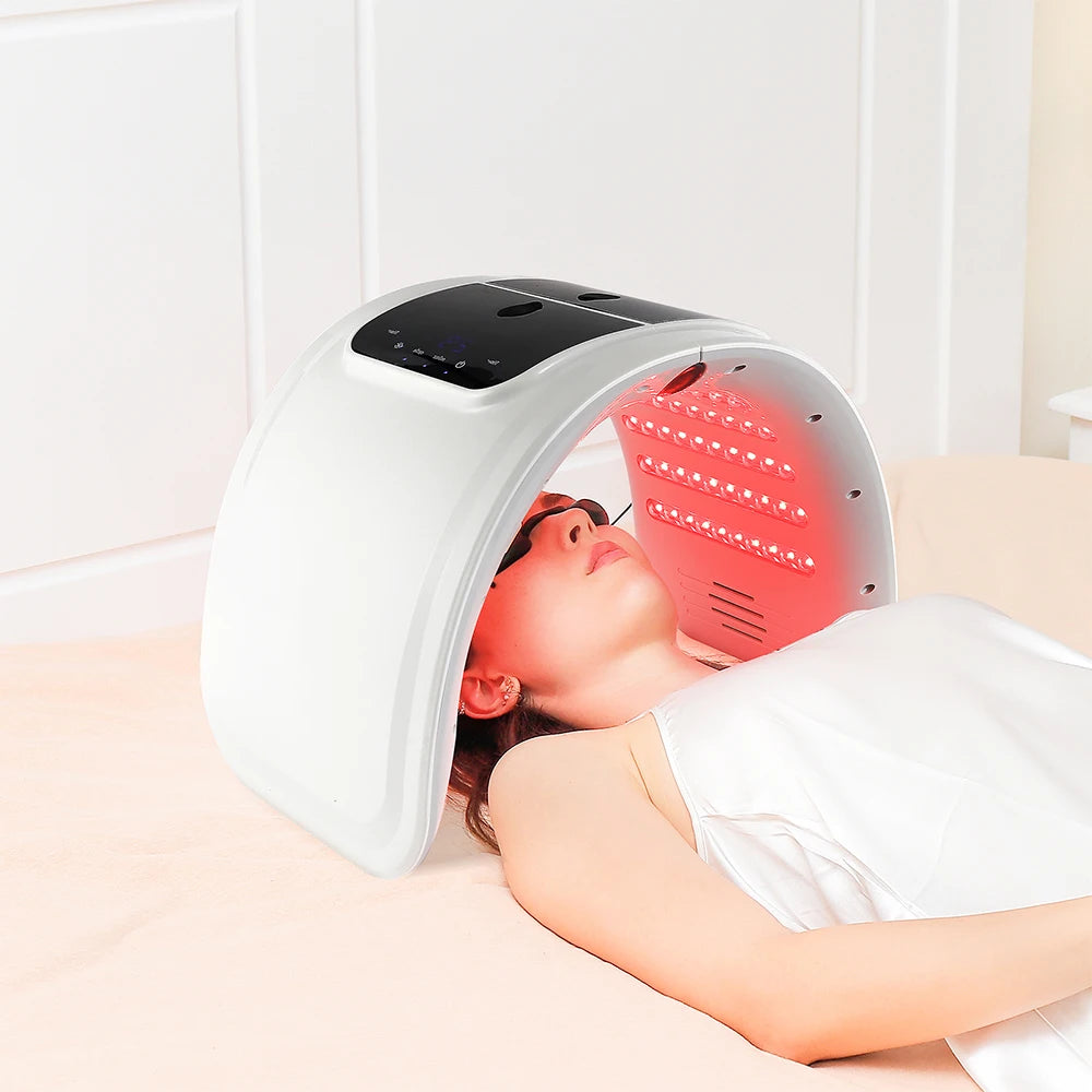 Máquina LED Fóton 7 Cores com Nano Spray - Máscara Hidratante Rosto e Corpo Salão SPA Casa