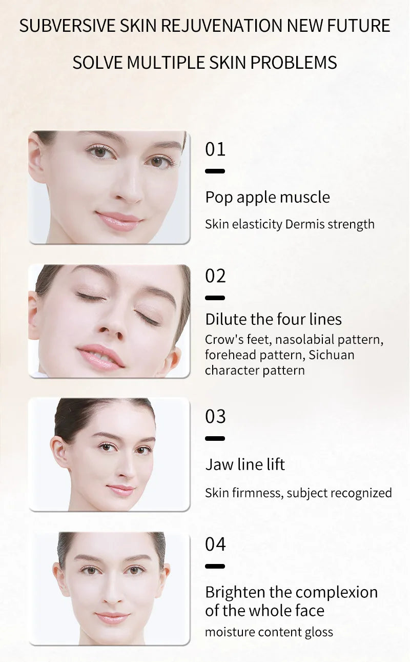 Máquina HIFU Lifting Facial Uso Doméstico - Rejuvenescimento Firmeza Remoção Rugas Anti-Envelhecimento