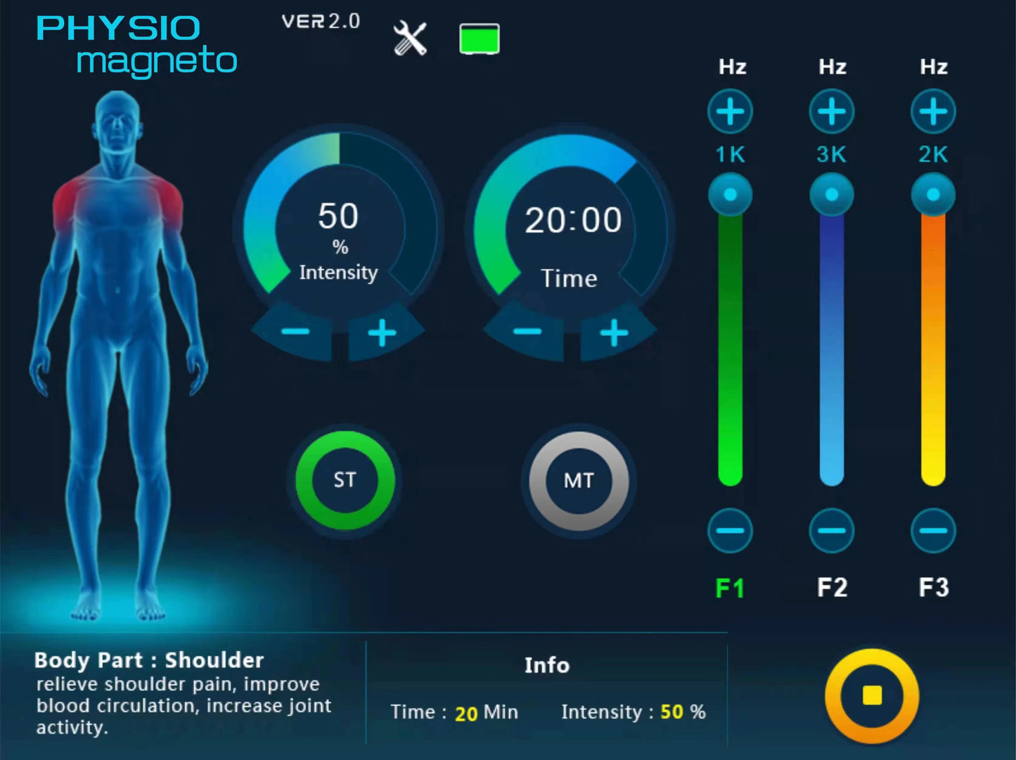 Máquina EMTT Fisio Magnetoterapia Portátil - Alívio Dor Costas Lesões Desportivas Fisioterapia