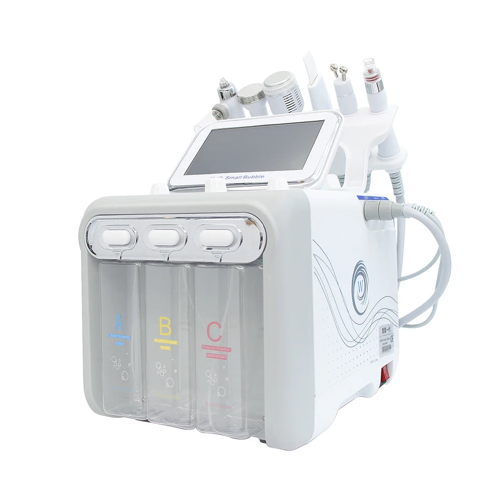 Máquina Hidrodermabrasão Facial H2O2 - Limpeza Profunda com Oxigénio e Peeling Aquático