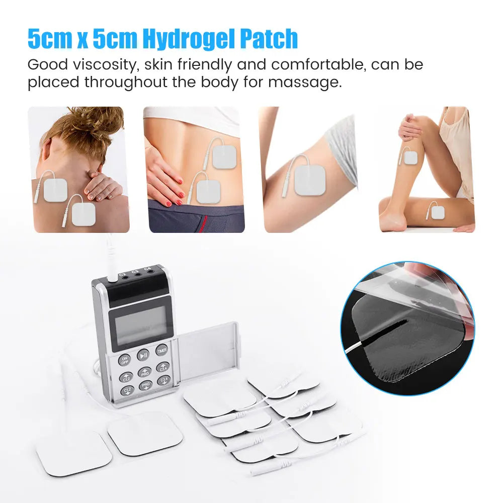 Estimulador Muscular Elétrico EMS 15 Modos - TENS 20 Níveis Fisioterapia Massagem Corporal + Caneta