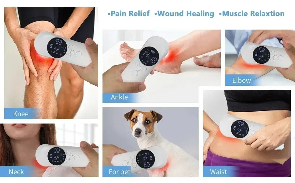 Laser Terapêutico LLLT Profissional 650nm/880nm - Alívio da Dor e Fisioterapia