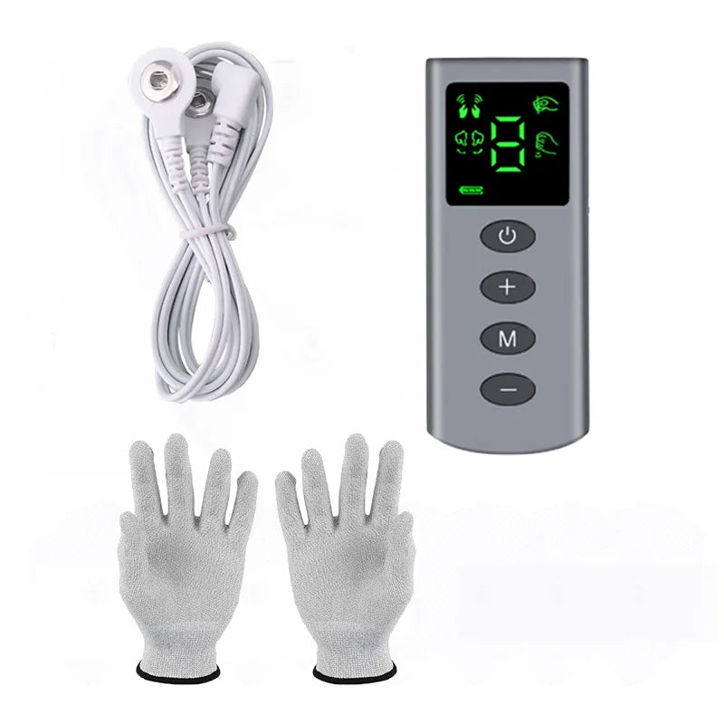 Máquina EMS TENS 4 Modos - Estimulador Muscular 9 Intensidades Acupuntura Massagem Digital