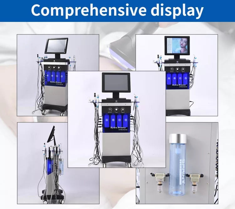 Equipamento Estético Feminino 14 em 1 - Oxigenação Bolhas e Hidrodermabrasão Facial
