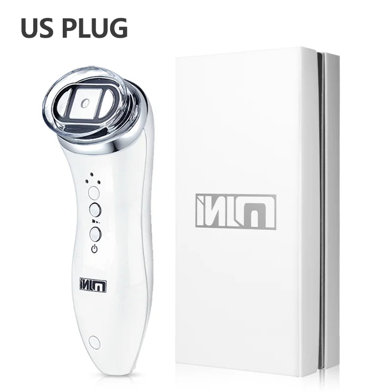 Mini Máquina HIFU Facial para Mulheres - Rejuvenescimento Profissional Queixo Pescoço Olhos Anti-Envelhecimento Aquecimento Portátil