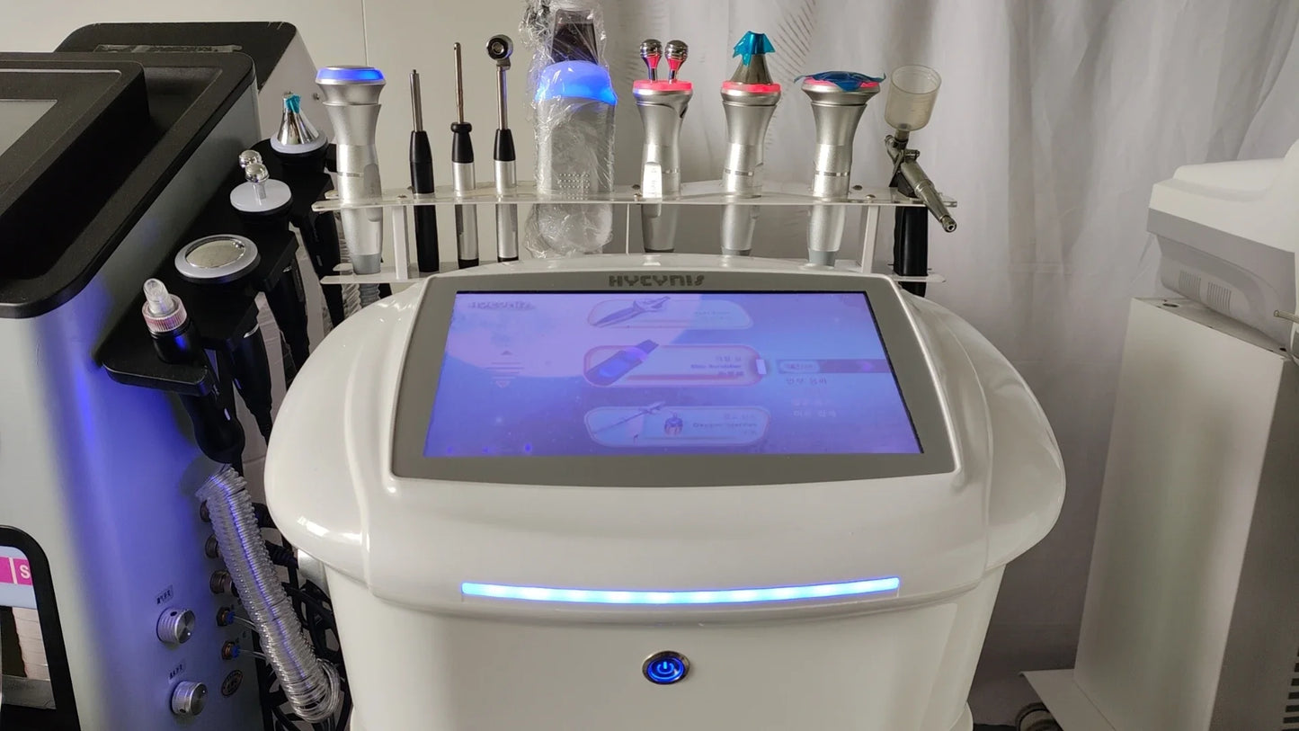 Hydra Máquina Facial Profissional 9 em 1 - Dispositivo Multifunções Aquaskin Coreano