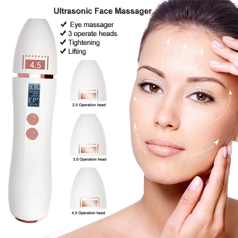 Máquina HIFU Lifting Facial Uso Doméstico - Rejuvenescimento Firmeza Remoção Rugas Anti-Envelhecimento