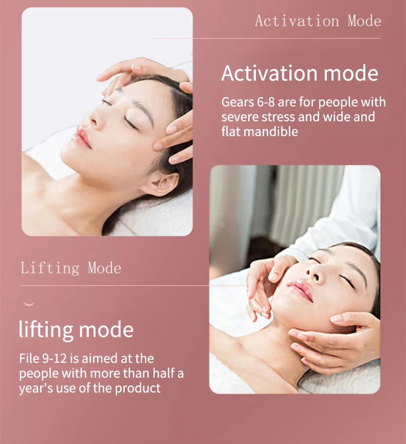 Dispositivo Lifting Facial LED Fototerapia - Massageador Vibracional Aquecido Papada Rosto V