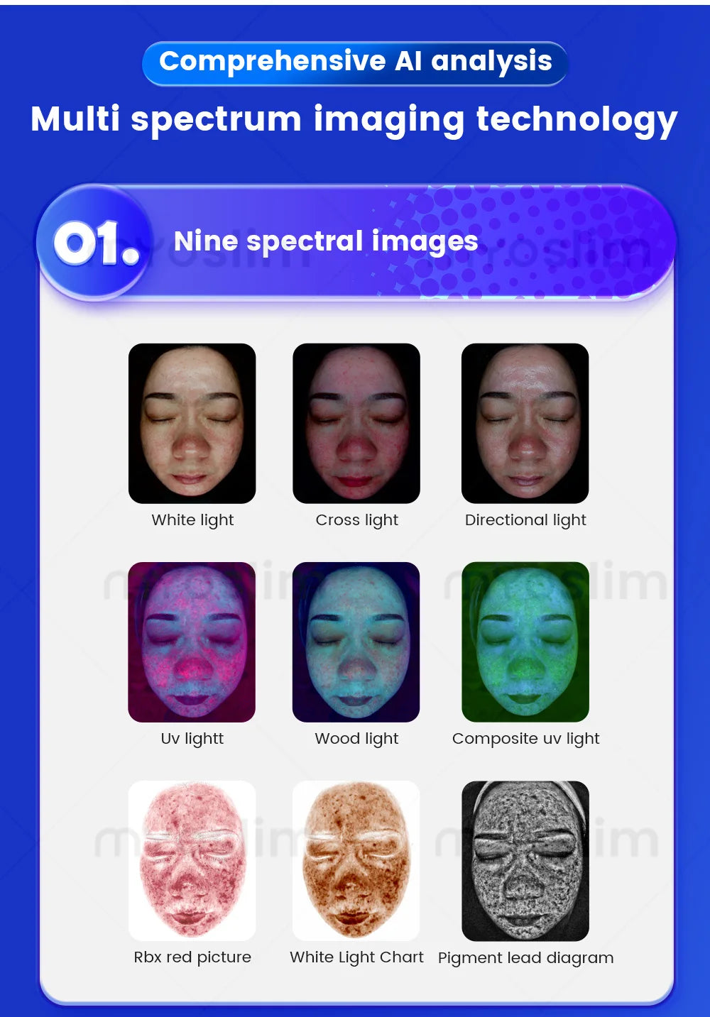 Analisador 3D Facial AI 15.6/21.5 Polegadas - Máquina Análise Pele Inteligência Artificial Scanner Couro Cabeludo