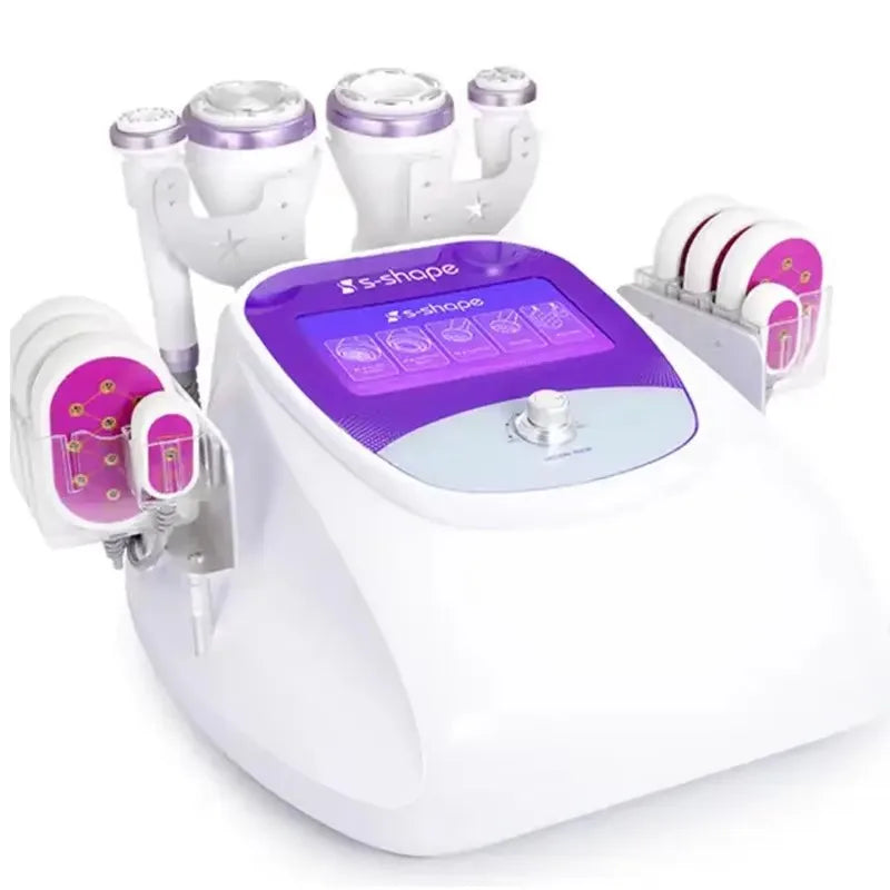 Máquina Cavitação Ultrassónica 5 em 1 - Laser Lipo 30K com Vácuo para Modelagem Corporal