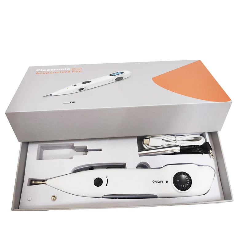 Caneta Acupuntura Eletrónica TENS - Terapia Laser Digital para Massagem e Estimulação Muscular