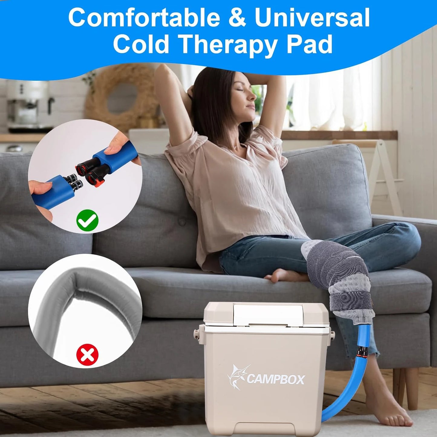 Máquina Terapia Fria Crioterapia - Kit Sistema Completo para Recuperação Pós-Cirúrgica e Lesões