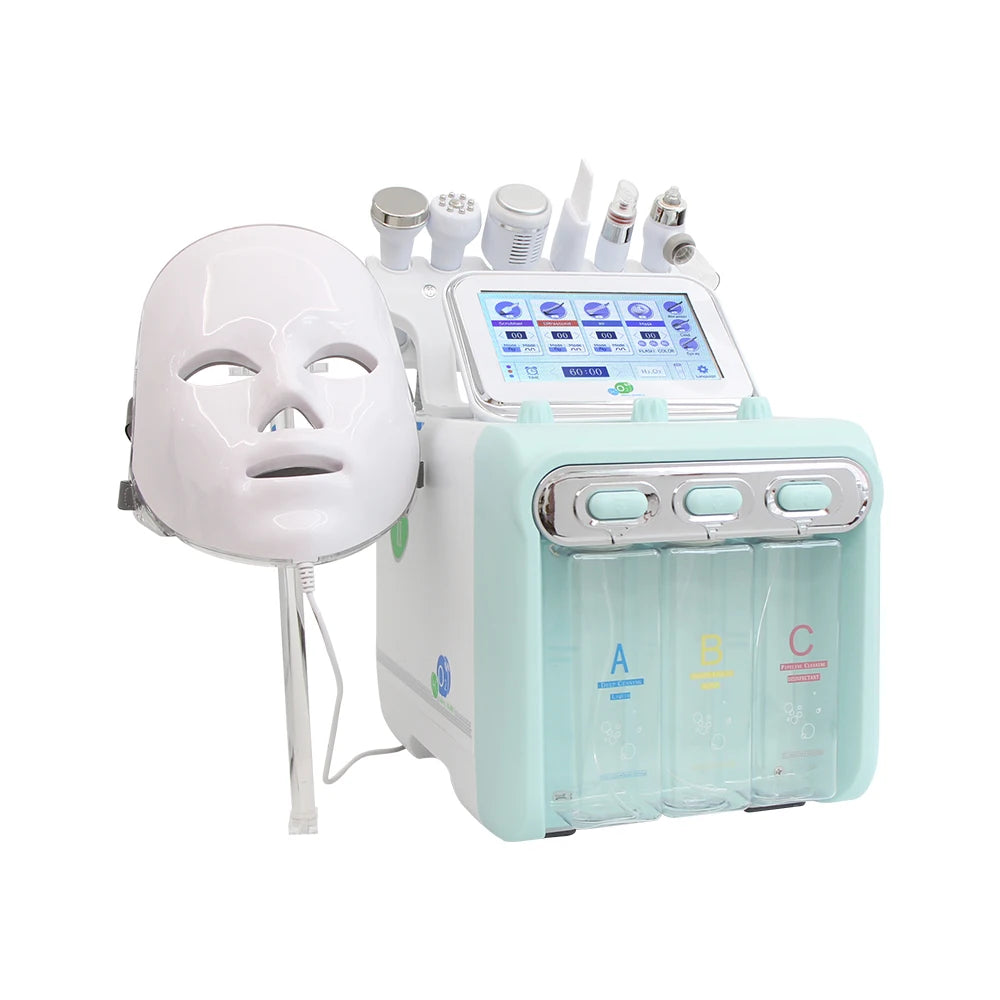 Máquina Hidrodermabrasão Facial H2O2 - Limpeza Profunda com Oxigénio e Peeling Aquático