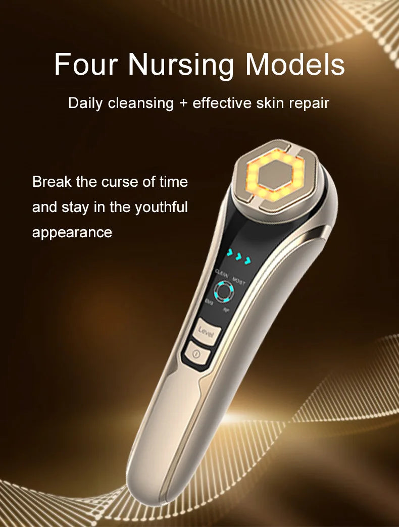 Novo Dispositivo RF Lifting e Firmeza Facial - Rejuvenescimento EMS Microcorrente Equipamento Beleza Doméstico