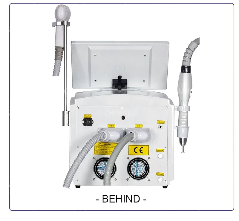 Máquina Laser Diodo Multifuncional 2 em 1 - Depilação e Remoção Tatuagens 3 Comprimentos Onda