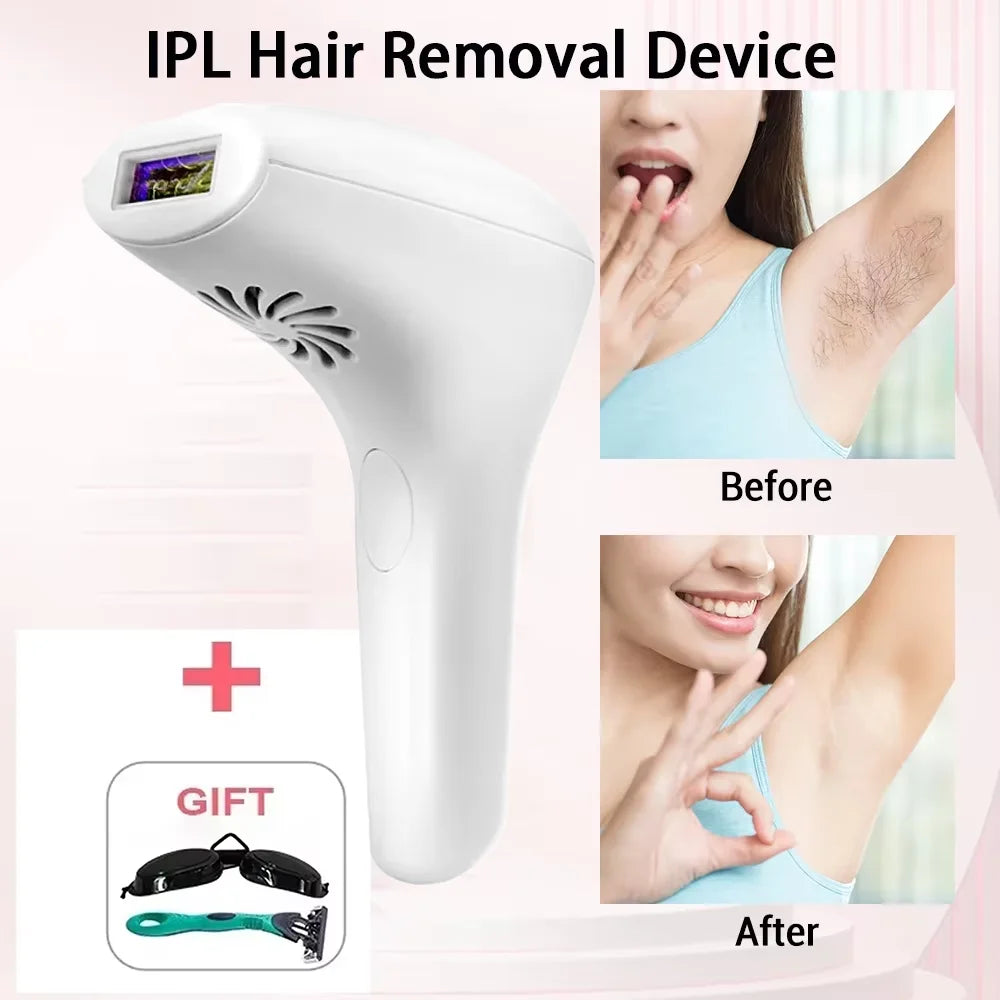 Depilador IPL Profissional Permanente - Remoção Pelos Corpo Inteiro Casa Mulheres 900.000 Flashes