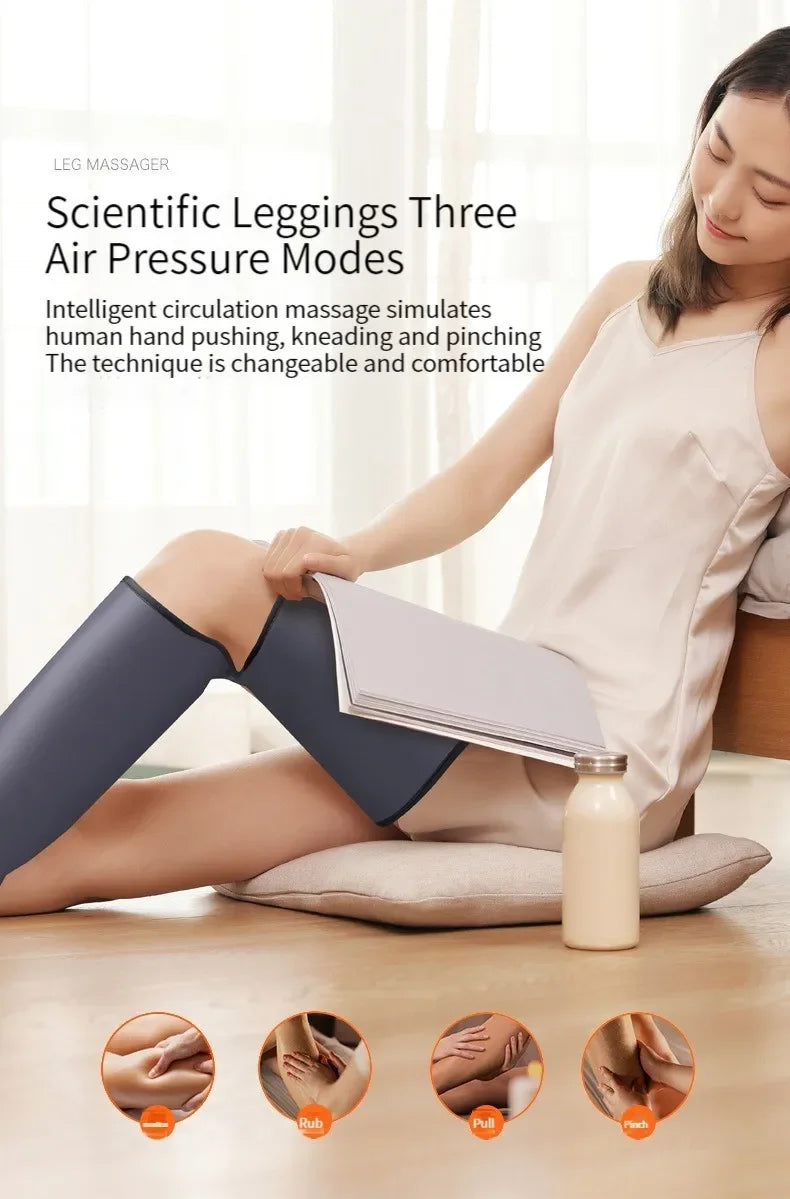 Massageador Elétrico de Pernas e Pés - Pressão de Ar, Shiatsu e Compressão Térmica