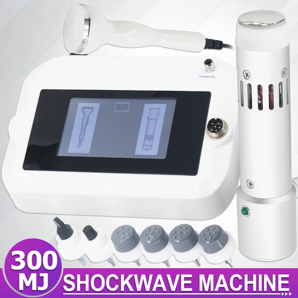 Máquina Terapia Ondas Choque 300MJ - Tratamento DE Fisioterapia Massagem Ultrassónica Alívio Dor
