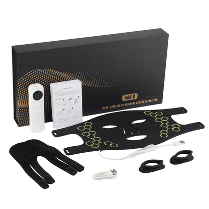 Máscara LED Fóton Beleza 72 Lâmpadas - Máscara Eletrónica USB IPL Rejuvenescimento Linhas Finas