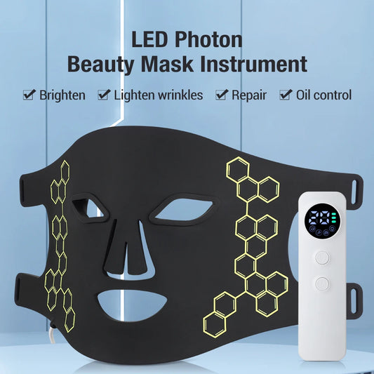 Máscara LED Fóton Beleza 72 Lâmpadas - Máscara Eletrónica USB IPL Rejuvenescimento Linhas Finas