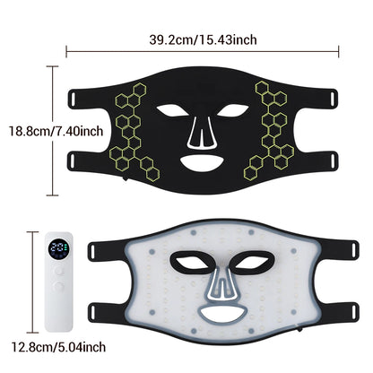 Máscara LED Fóton Beleza 72 Lâmpadas - Máscara Eletrónica USB IPL Rejuvenescimento Linhas Finas