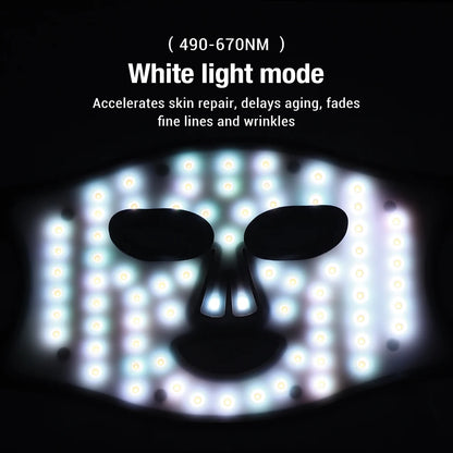 Máscara LED Fóton Beleza 72 Lâmpadas - Máscara Eletrónica USB IPL Rejuvenescimento Linhas Finas